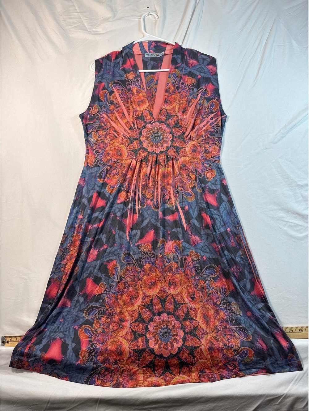 Unity World Wear Sleeveless V-Neck Floral Maxi Dress